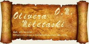 Olivera Miletaški vizit kartica
